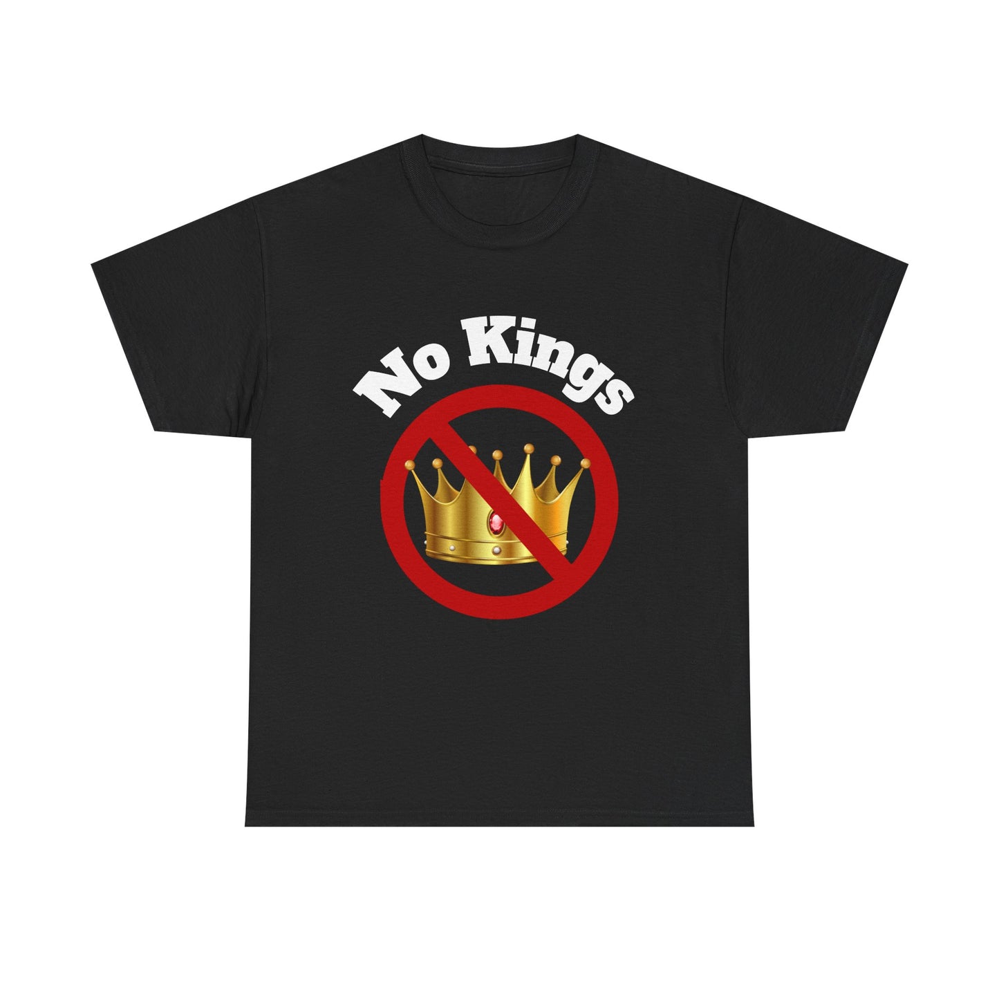 Unisex Heavy Cotton Tee - "No Kings" Design - Casual Statement Shirt for Activists