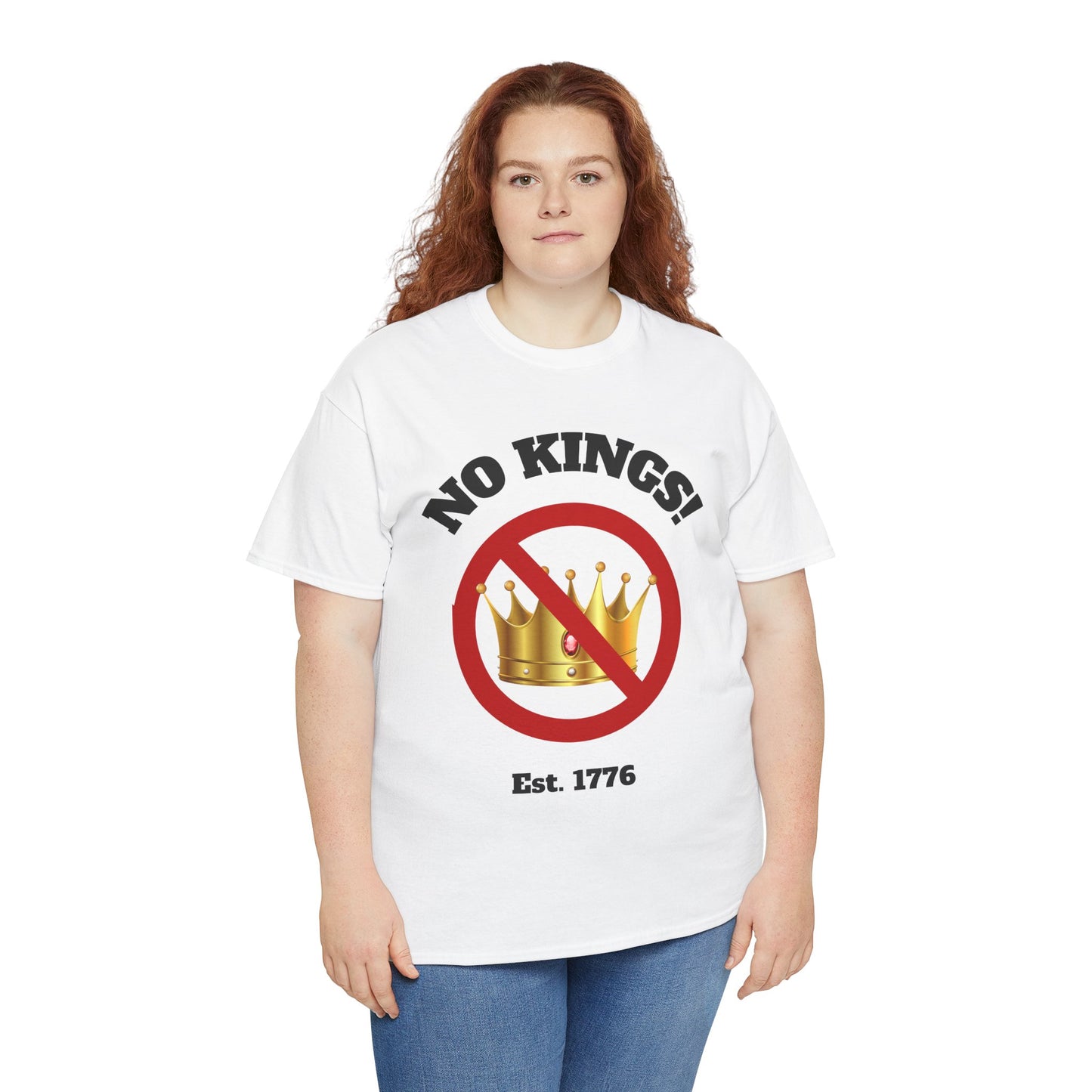 Copy of Unisex Heavy Cotton Tee - "No Kings!" Graphic T-Shirt for Freedom Lovers