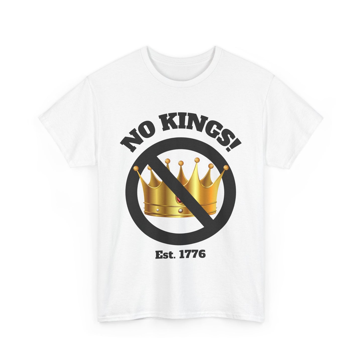 Unisex Heavy Cotton Tee - "No Kings!" Graphic T-Shirt for Freedom Lovers
