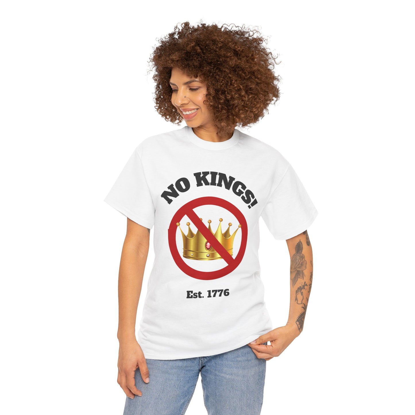 Copy of Unisex Heavy Cotton Tee - "No Kings!" Graphic T-Shirt for Freedom Lovers