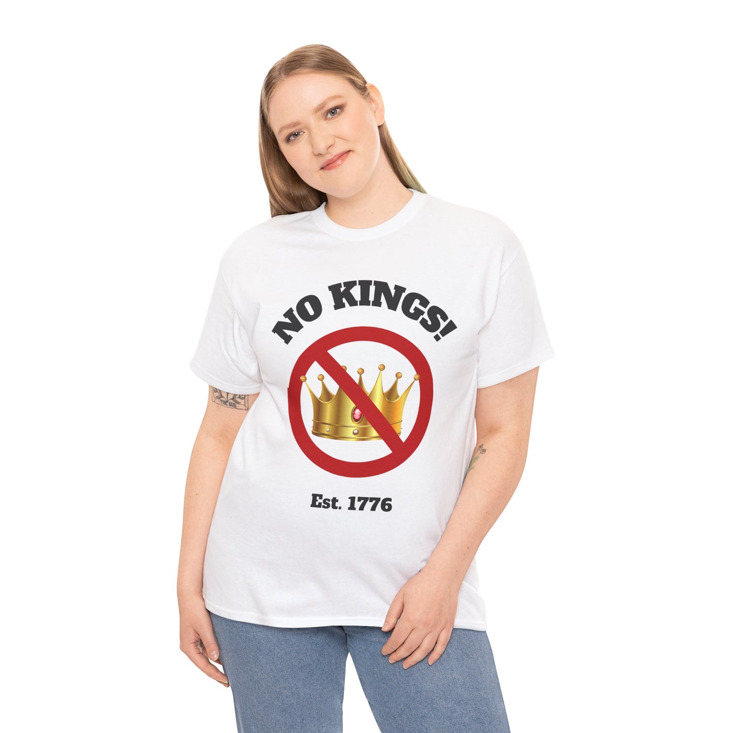 Copy of Unisex Heavy Cotton Tee - "No Kings!" Graphic T-Shirt for Freedom Lovers