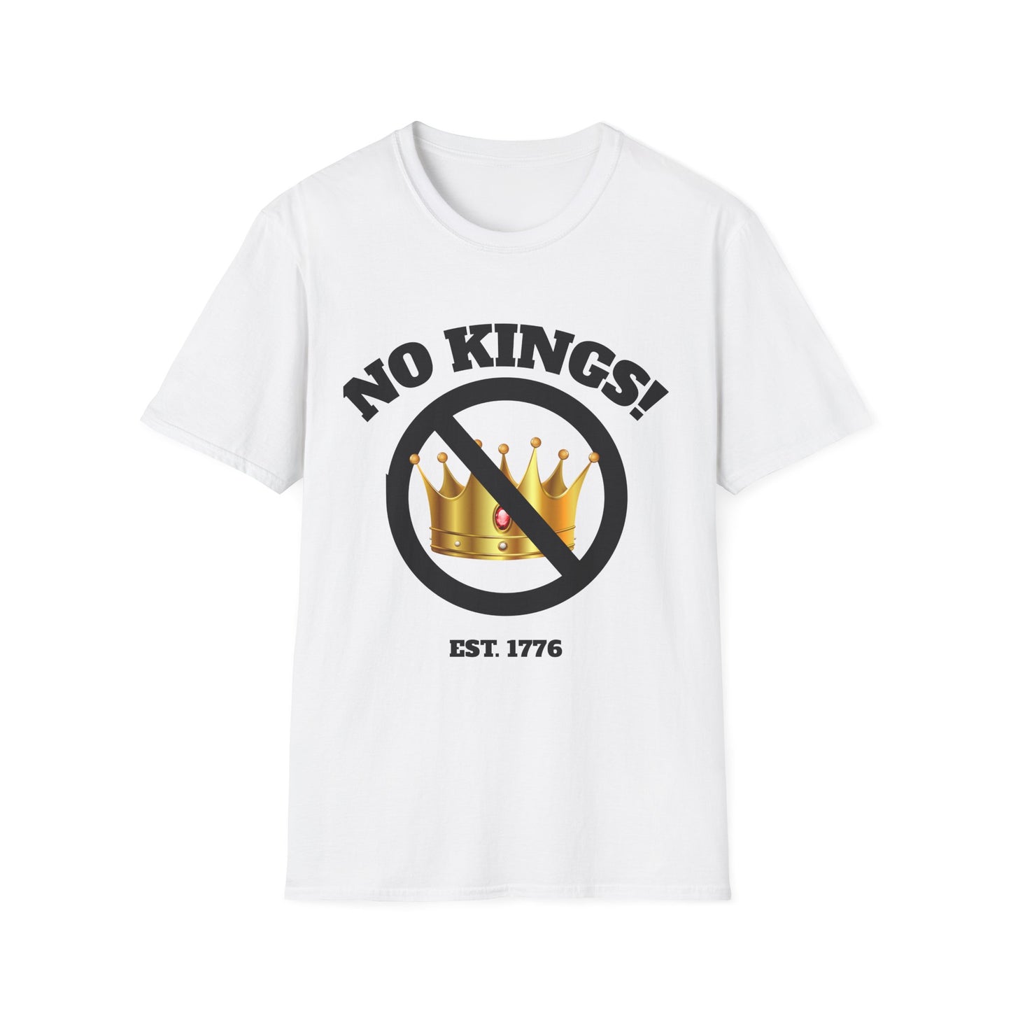 Unisex Softstyle T-Shirt "No Kings!" Est 1776